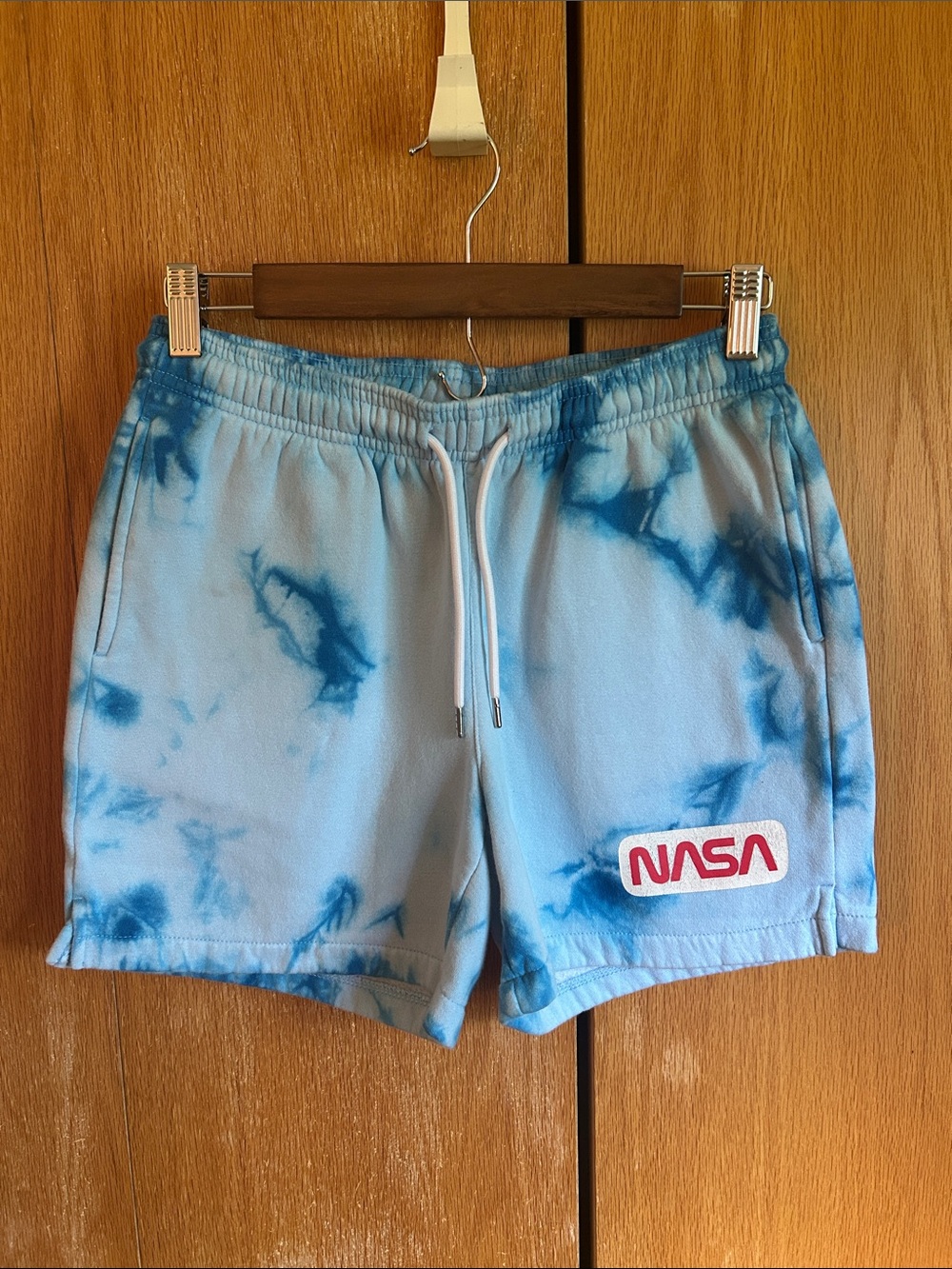 Hyper Space NASA Tie-Dye Blue Casual Shorts